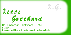kitti gotthard business card